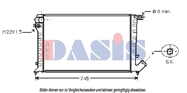 AKS DASIS radiatorius, variklio aušinimas 160014N